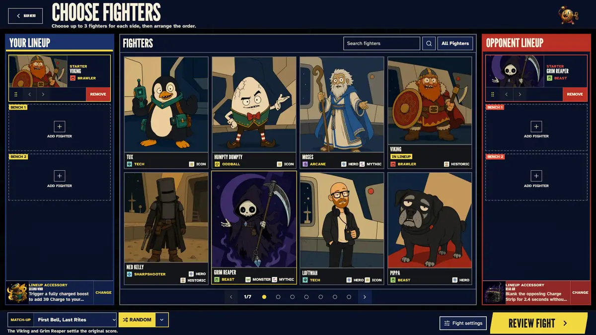 Current Fighter Select