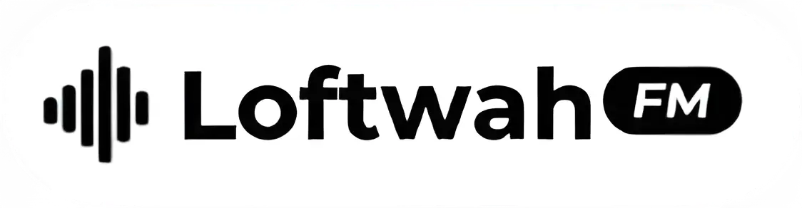 LoftwahFM white transparent wordmark