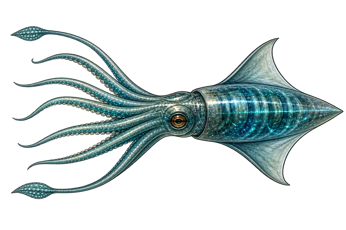 Stormglass squid · specimen art