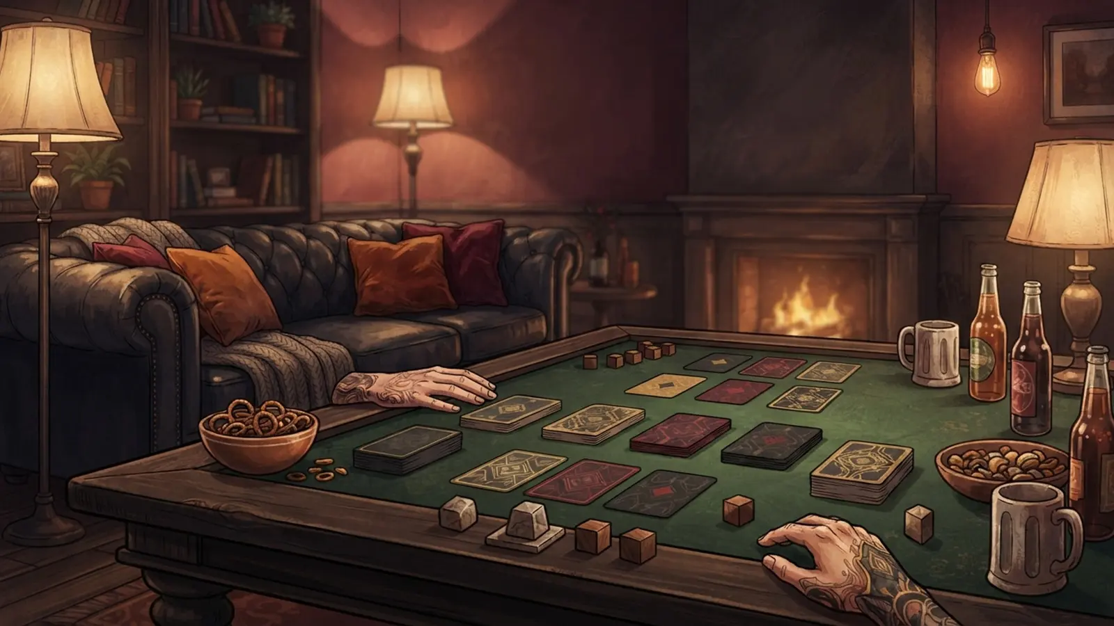 Approved late night party room illustration from Protocol 11