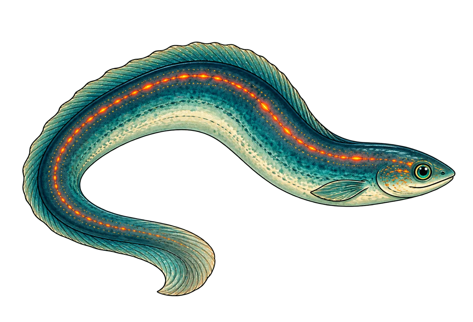 Ember eel · specimen art